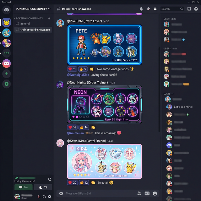 Pokemon Trainer Card Community Showcase Discord